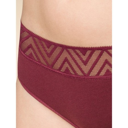 Female cowards, size 46, burgundy color-2
