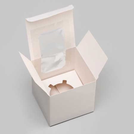 Box for a cupcake without handles, white, 9 x 9 x 9-2