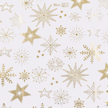 New Year. Paper Pacific, New Year's packaging "Golden Snowflakes", 50 x 66 cm.-2