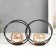 Summary metal, glass for 2 candles "Black circles" D-4 cm 24x7x12 cm