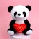 Soft toy "You mean a lot to me", panda, color mix