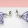 Earrings Metal "Starks" voluminous, white-violet color