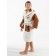 Terry robe for a boy, height 158-164 cm, milk color