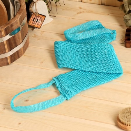 Bath knitted washcloth "Superdlin", 70x11cm, Mix color-6