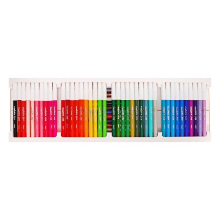 Fleeters of 36 colors 50 pieces, carioca "Joy", thin tip, persistent, easily washed off and non -toxic ink, cardboard foam-2