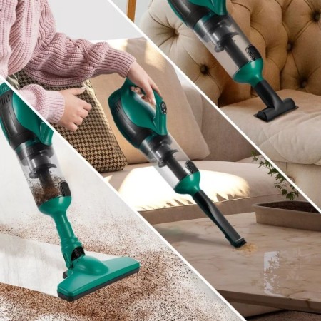 Vacuum cleaner KitFort KT-5250, vertical, 120 watts, 0.5 l, green-black-3