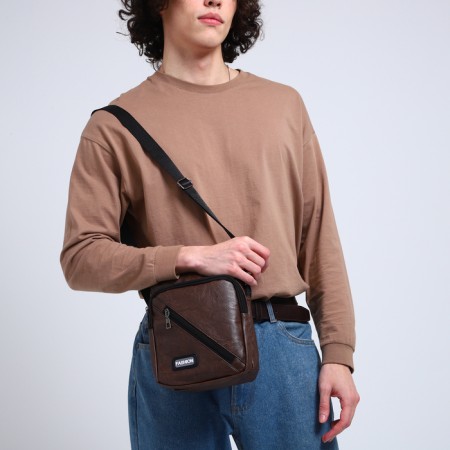 Male bag, brown color-5