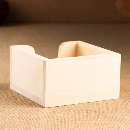 Square stand from linden, 15 × 15 × 8 cm-1