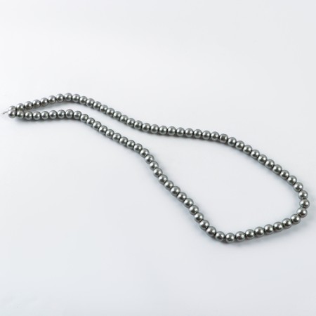 Glass beads, set 78 pcs., Diameter 1 pc. - 10 mm, silver color-1