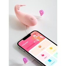 Vibroyaite with clitoral stimulation, G Spot, ZU USB, App control, Soft silicone, pink 106193