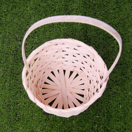 A set of baskets of woven, white, bamboo, 3 pcs.-1