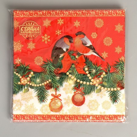 Paper Napkins "Bullfins", 33 × 33 cm, set, 20 pcs-2