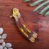 Wooden souvenir "Butterfly knife" Yellow lines
