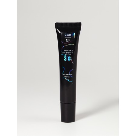Nail design gel, voluminous, 10 ml, LED/UV, transparent