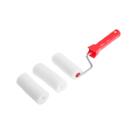Roller scrap, foam rubber, 100 mm, handle d = 6 mm, d = 16 mm, 2 spare fur coats