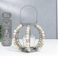 Summary metal, glass for 1 candle 