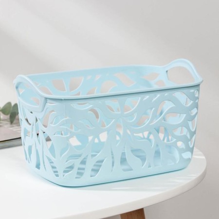 Storage basket "Leaves", plastic, 23.5 × 16.5 × 13.5 cm, color mix