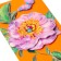 Money envelope "Universal" cutting, glitter, orange background, 8.3x16.7 cm