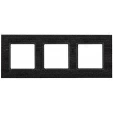 The frame for the switch for 3 posts, wood, era Elegance, black wood/anthracite