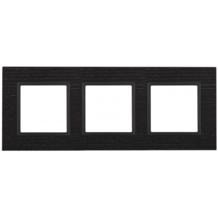 The frame for the switch for 3 posts, wood, era Elegance, black wood/anthracite