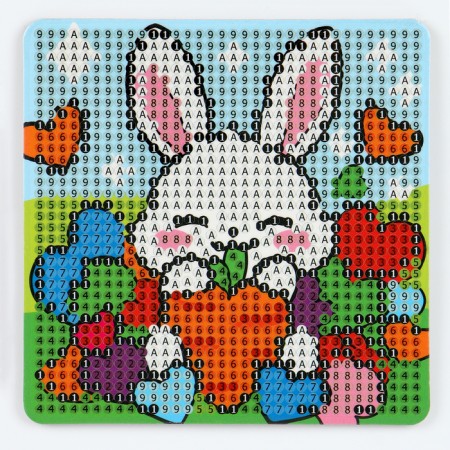 Diamond mosaic Magnet for children "Bunny"-3
