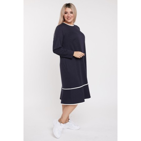 Women's dress, size 54, blue color-3