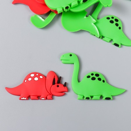 Decor for creativity rubber "Dinosaurs" set of 14 pcs MIX 2.5x5 cm