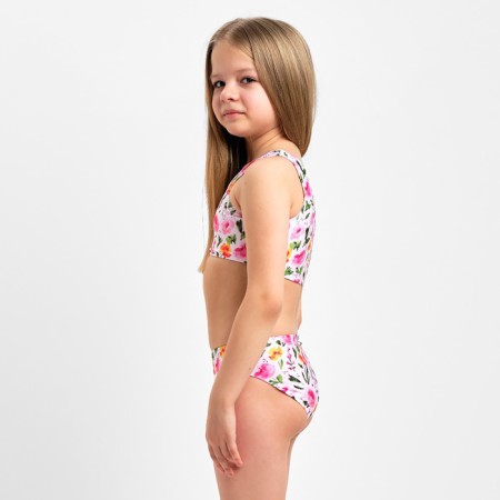 Children's swimsuit KAFTAN "Flowers", height 140 cm, pink-1
