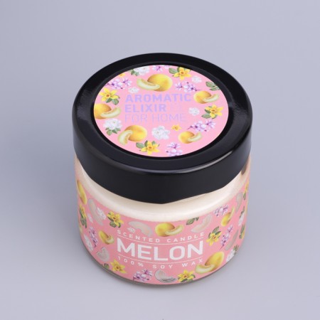 Aromatic candle in the bank "Juicy melon", owl wax, 80 g-8