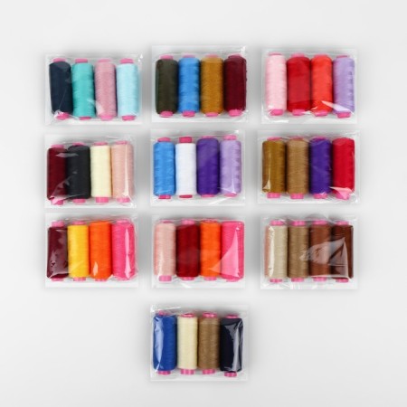 Set of threads, 40/2, 200 m, 4 pcs, color mix-1