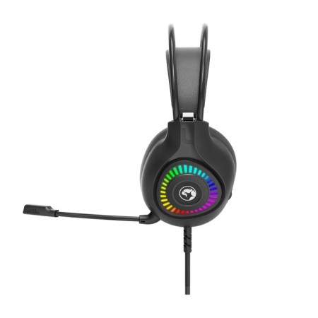 Marvo H8325 headphones, game, full -size, microphone, USB + 3.5 mm, 2 m, RGB, black-3