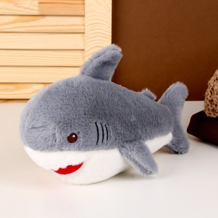 Soft toy "Shark", 25 cm, gray color