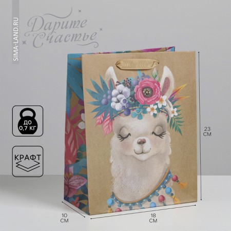 Package Gift Crafts Vertical, Packaging, Lama, 18 x 23 x 10 cm