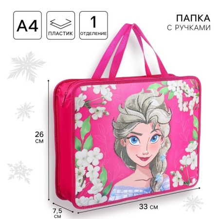Plastic folder with A4 handles, on lightning, 75x330x260 mm, cold heart