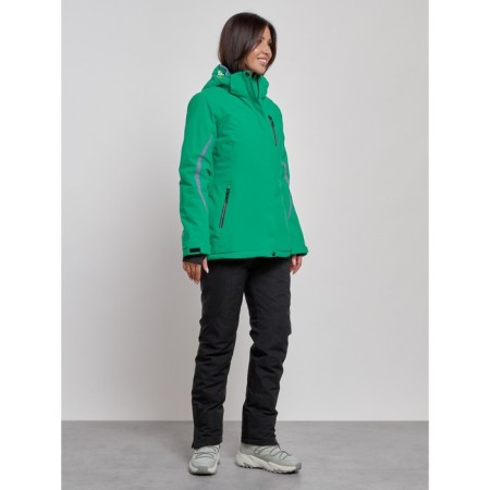 Ski costume female winter, size 48, green color-1