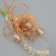 A set of decorative bouquets (12 pcs) "Chrysanthemum" with brilliance, 5x9 cm, beige