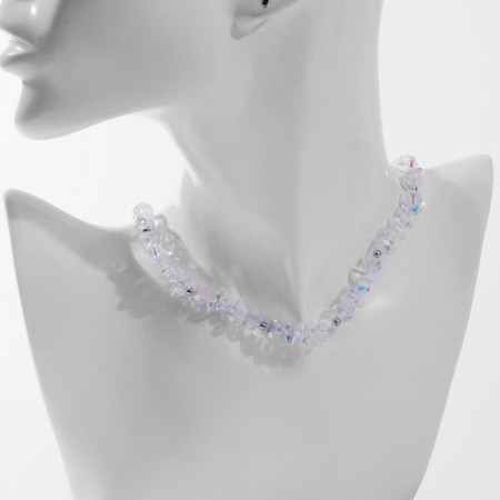 The necklace "baby" is shine, rainbow color in silver, 40 cm-1