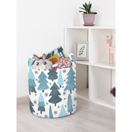 Basket for toys "Winter in the forest, size 35x35 cm