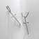 Earrings with rhinestones Xuping Cross are large, white color in silver