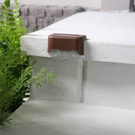 Garden lamp on a sunny battery, 8 × 4.5 × 4.5 cm, 1 LED, glow white, brown-1