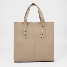 Bag Female Tout with zipper, beige color