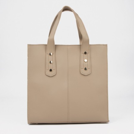Bag Female Tout with zipper, beige color