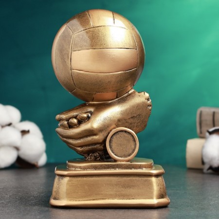 Stele "volleyball" gold, 8.5x11x18cm-1