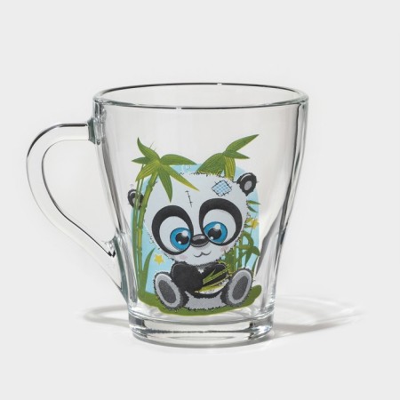 Mug "Funny Beasts", glass, 250 ml, in gift packaging, Mix drawing-4
