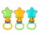 Rattle "Asterisk", color mix, Aelita