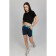 Women's shorts, size 46, dark blue color, turquoise