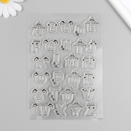 Stamp for creativity Silicon "Alphabet on Halloween" 16x11 cm