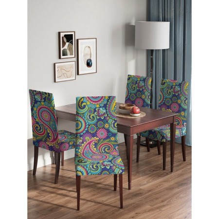 Case for the chair "Flower Paisley", decorative, velor-3