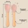 A set of children's cutlery, fork and spoon M&B (silicone, bamboo), dusty rose color
