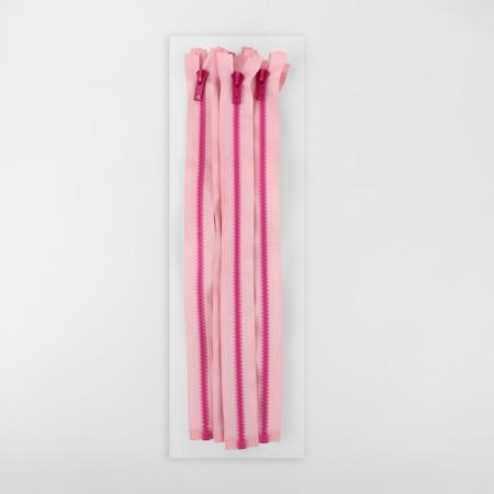 Lightning "Tractor", No. 5, detachable, automatic lock, 35 cm, pink/raspberry color-2